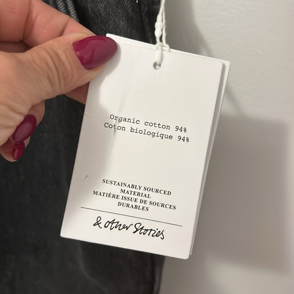 & Other Stories Washed Black Organic Cotton Jeans - Picture 6 of 8